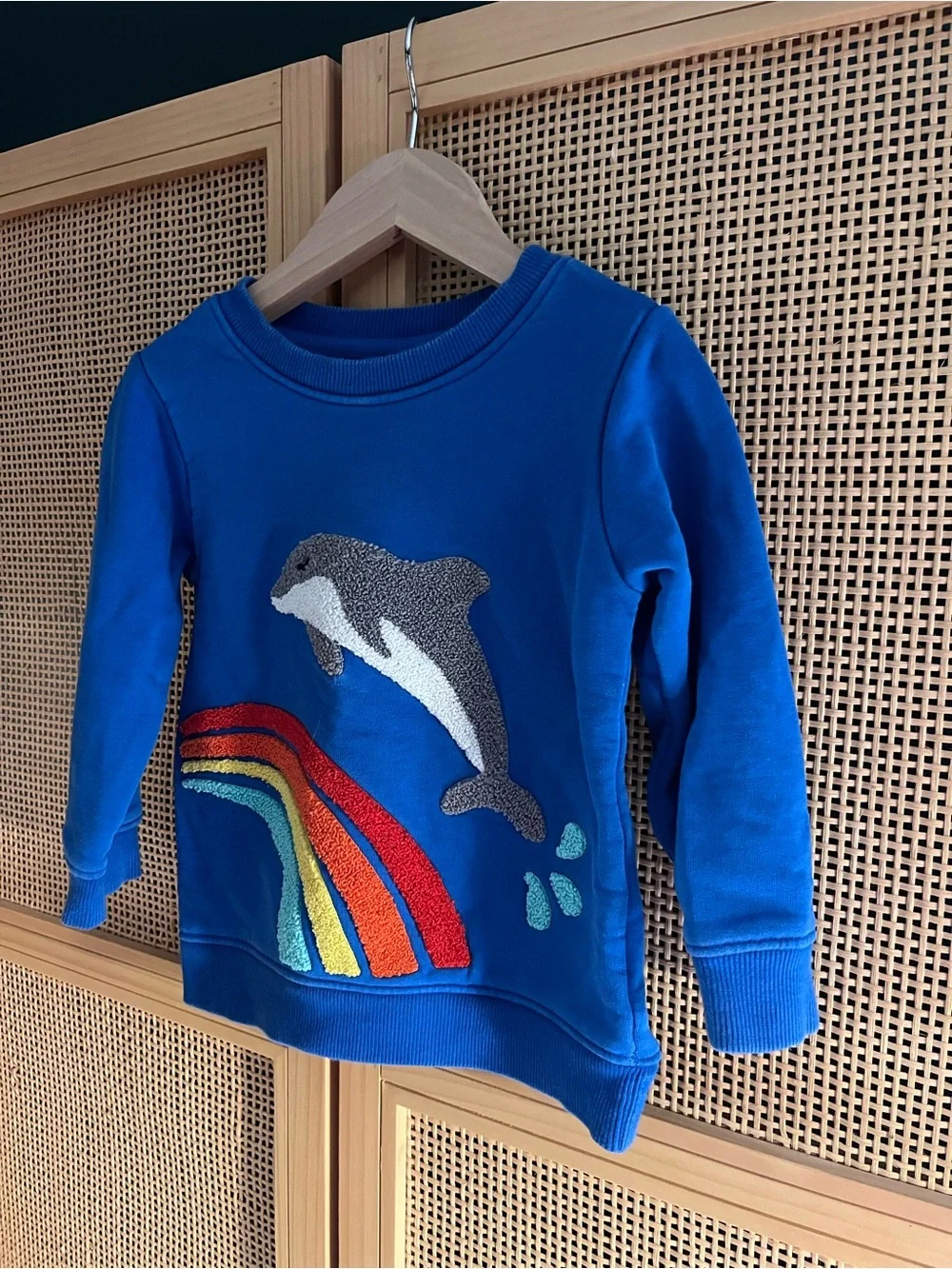 Hanna Andersson 3T Dolphin Sweatshirt with Rainbow